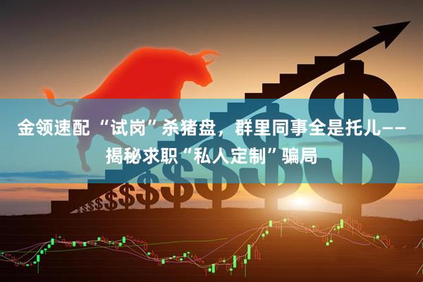 金领速配 “试岗”杀猪盘，群里同事全是托儿——揭秘求职“私人定制”骗局