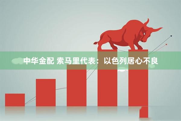 中华金配 索马里代表：以色列居心不良