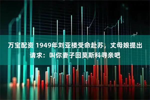 万宝配资 1949年刘亚楼受命赴苏，丈母娘提出请求：叫你妻子回莫斯科寻亲吧